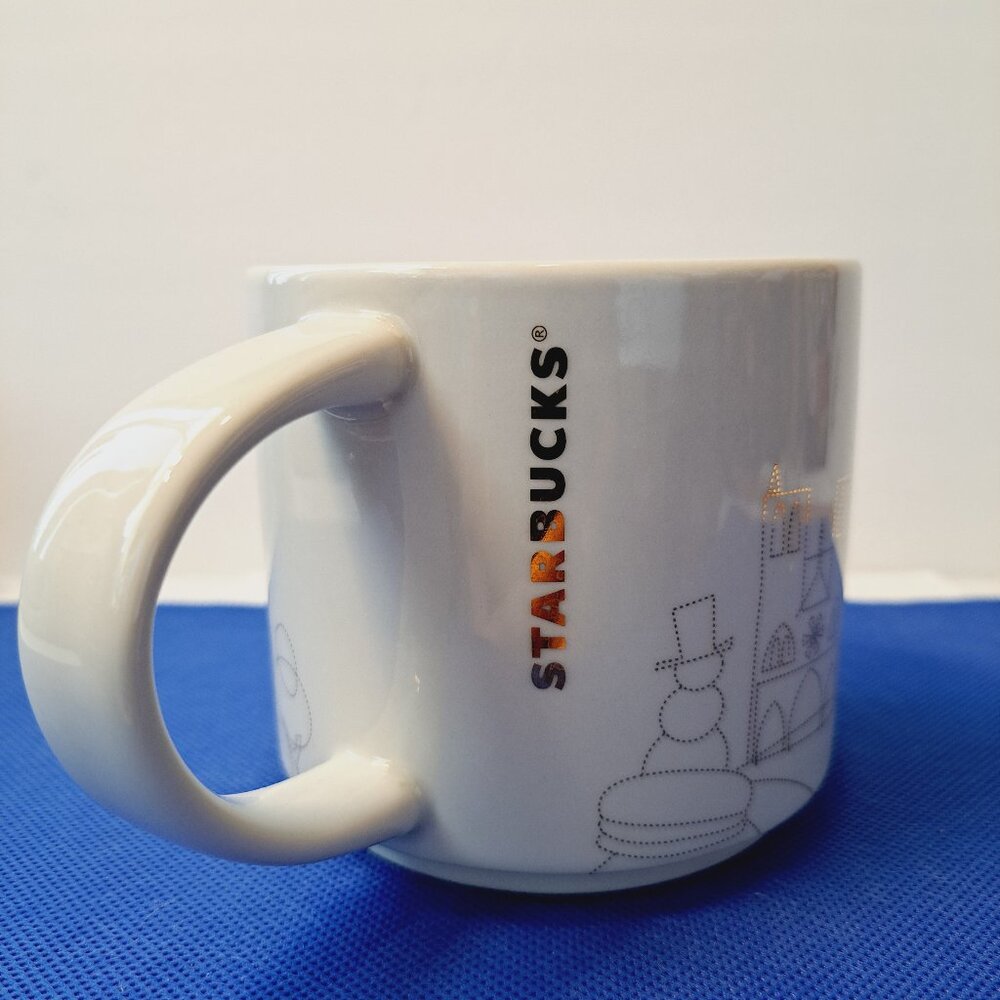 Starbucks You are Here Paris France Europe Christmas Gold Coffee City Mug 14 Oz - Picture 2 of 10